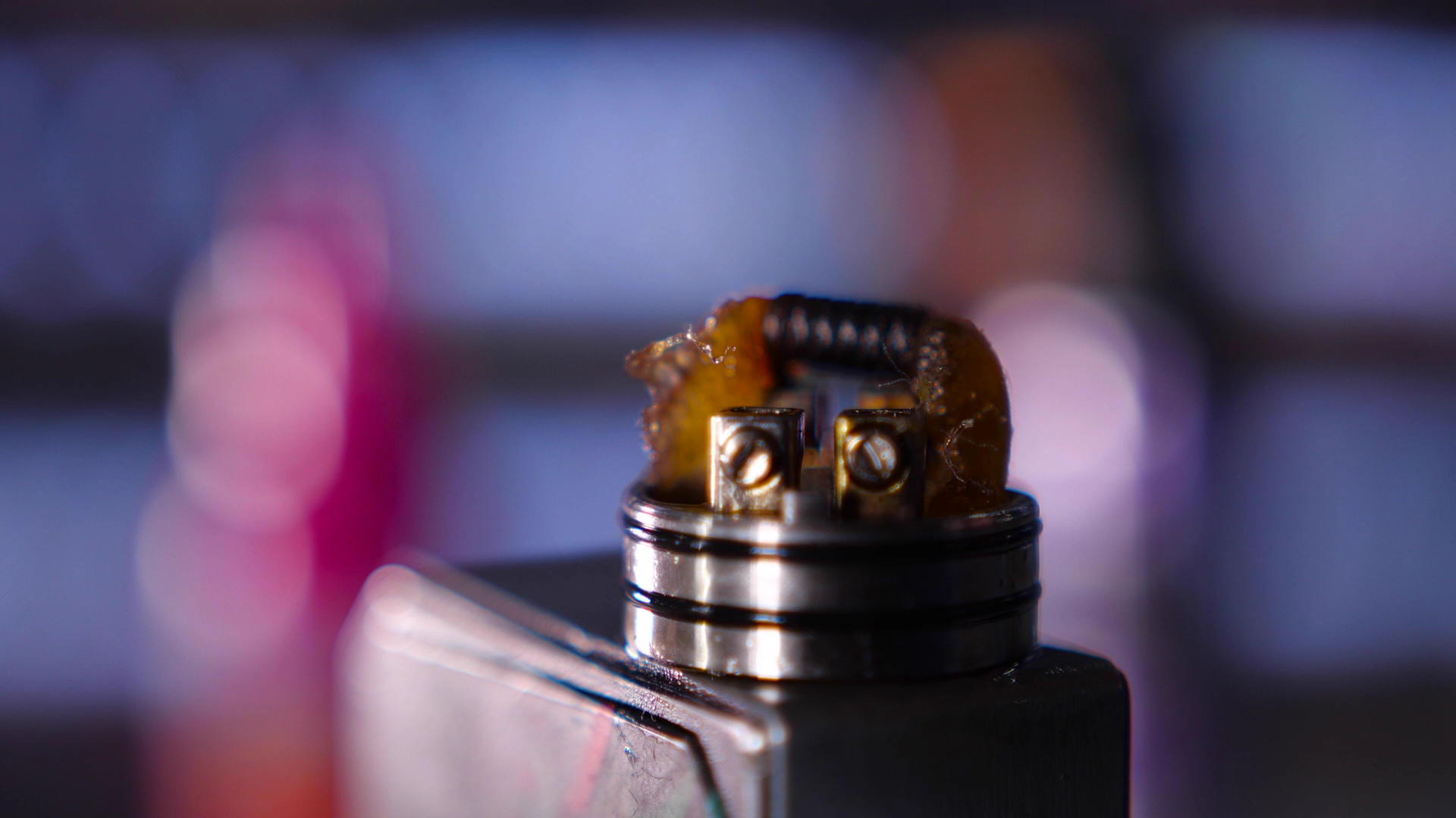 Close up of a vape coil