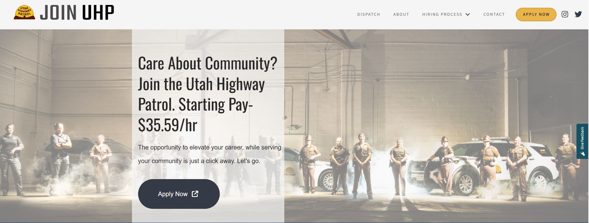 Screen cap of the header of the UHP website